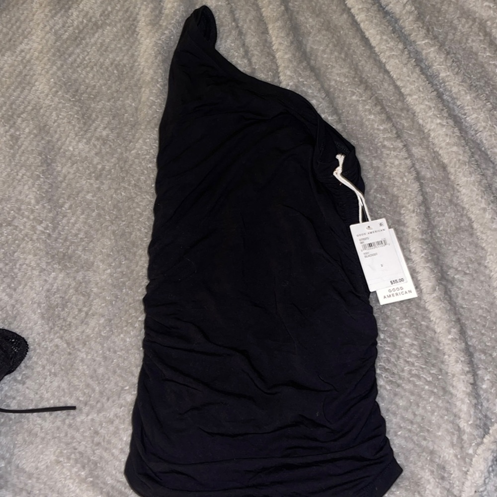 Good American ruched one sided tank top